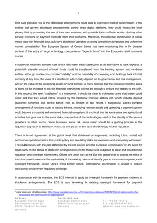 Lettre de Christine Lagarde aux parlementaires européens PDF