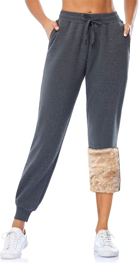 Move Beyond Damen Warme Gefütterte Jogginghose Thermo Fleece Hosen Mit