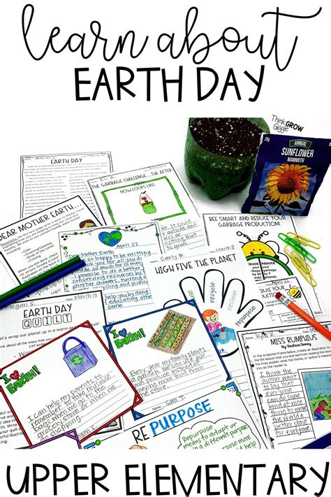 Earth Day Activities Reading Comprehension Passages Writing Math April