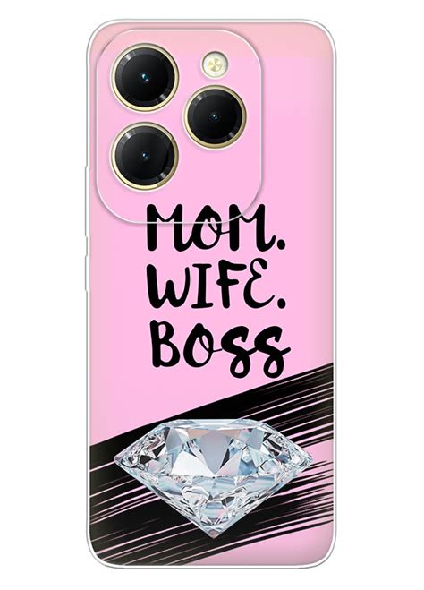 Infinix Hot 40 силиконовый чехол с картинкой Mom Wife Boss