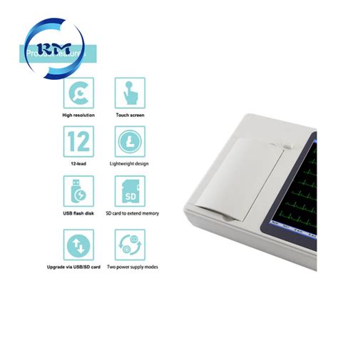 3 Channel Leads Digital Electrocardiogram ECG Machine Hospital Medical