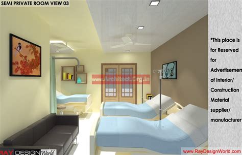 Drvinay Luthra Rampur Up Hospital Interior Semi Private Room 3d