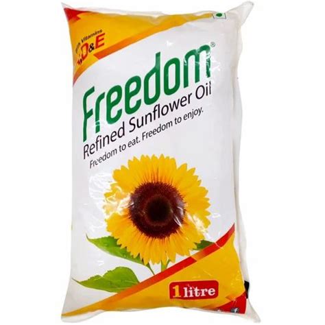 1L Freedom Refined Sunflower Oil Packaging Type Packet At Rs 160