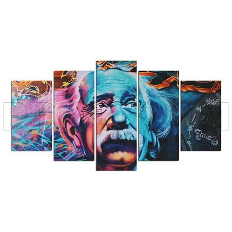 Albert Einstein Graffiti Street Art Canvas Print Gift 5 Panels | Street ...