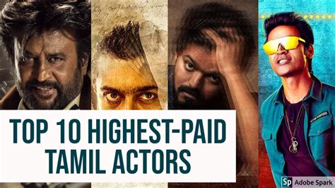 Top 10 Highest Paid Tamilkollywood Actors All Top 10 Youtube