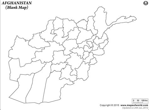 Afghanistan Map Outline | Blank Map of Afghanistan