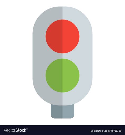 Traffic signal for road intersection control Vector Image