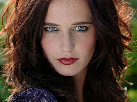 HD Wallpaper Eva Green Actress Face Makeup Red Lipstick Women