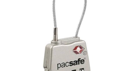 Pacsafe Prosafe 800 TSA 3 Dial Cable Lock Silver Complete Outdoors NZ