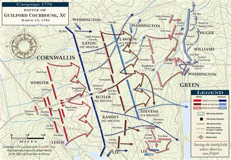 Battle Of Guilford Courthouse Map