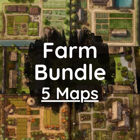 Dnd Farm Battle Map Bundle 5 Dandd Digital Battlemaps Dungeons And