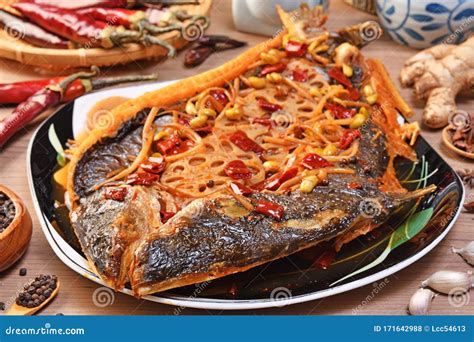 Chongqing Spicy Grilled Fish Stock Photo Image Of Cuisine Chongqing