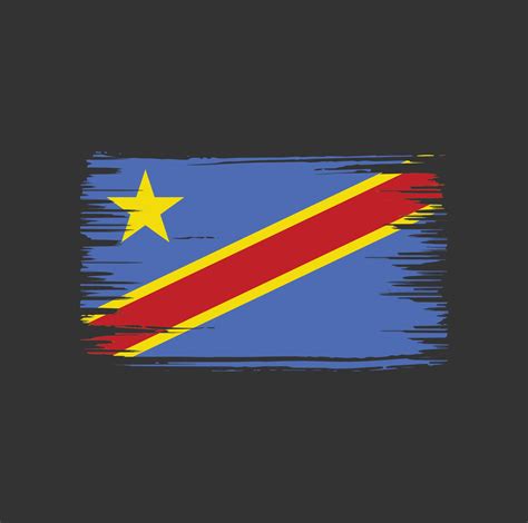 Republic Congo Flag Brush Design. National Flag 6315865 Vector Art at Vecteezy