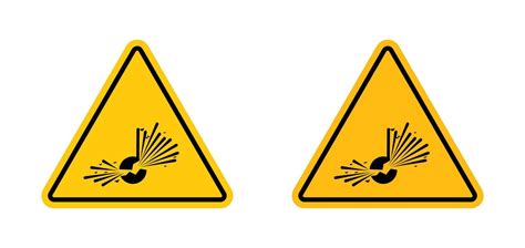 Explosive materials hazard sign 42122976 Vector Art at Vecteezy