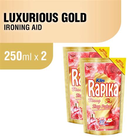 Jual ISI 2 Rapika Biang Luxurious Gold 250ml Ironing Aid Pelicin