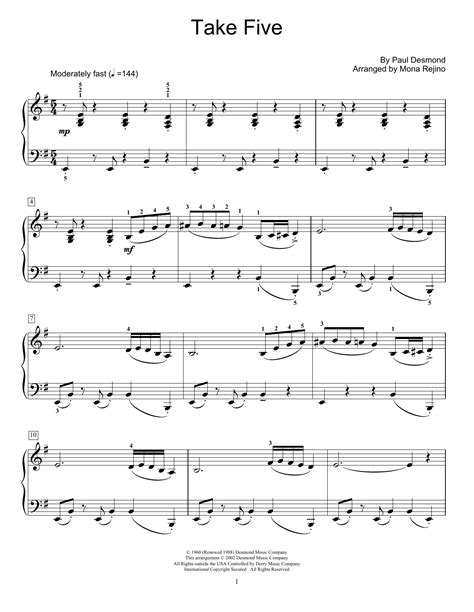 Take Five Sheet Music