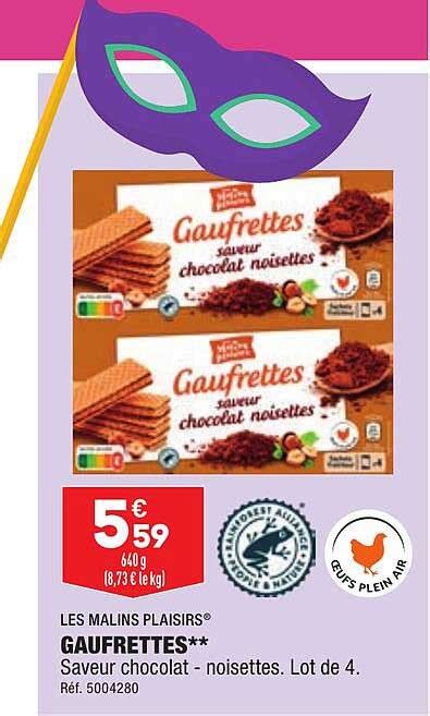 Promo Gaufrettes Les Malins Plaisirs Chez Aldi Icatalogue Fr