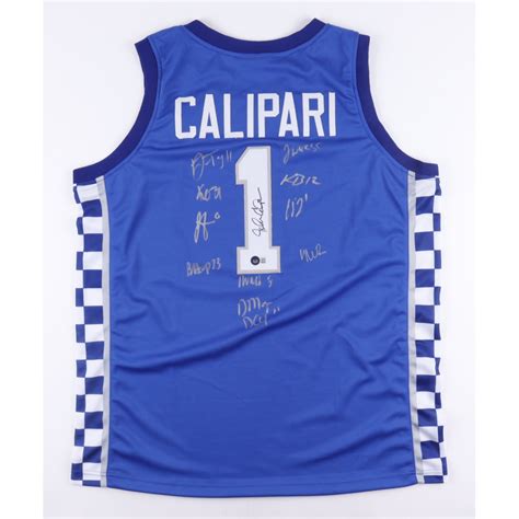 Jersey Team Signed By 12 With John Calipari Jacob Toppin Daimion