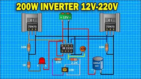 How To Make 200w Inverter 12v 220v Circuit Diagram Tronicspro Circuit Diagram Electronics