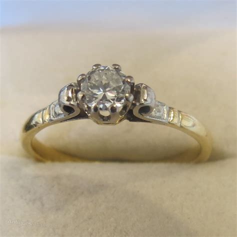 Antiques Atlas Antique Diamond Solitaire 18ct Gold Ring As1058a283 R835