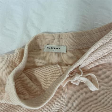 Nude Lucy Waffle Shorts Depop