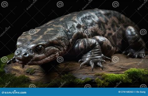 A Beautiful Photograph of a Chinese Giant Salamander Stock Illustration ...