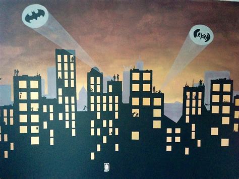 Batman Room Superhero Room Gotham City Skyline