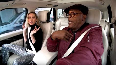 Brie Larson And Samuel L Jackson Sing Ariana Grandes 7 Rings In