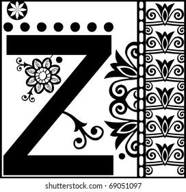 Ornamental Abc Decorative Letter Z Stock Illustration 69051097 ...