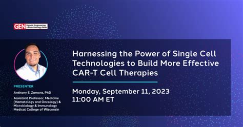 Upcoming Webinar Harnessing The Power Of Single Cell