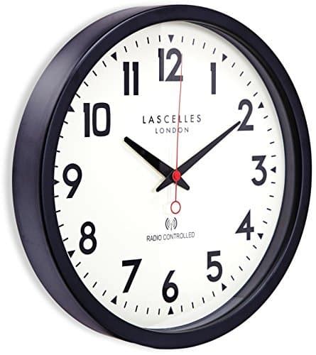 Roger Lascelles Radio Controlled Wall Clock Black Rc Lasc Black