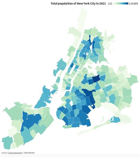 Total population of New York City in 2021 | Flourish