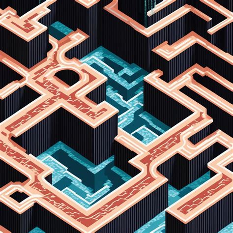 Pixel Art Rendition Of An MC Escher Style Carpet Un