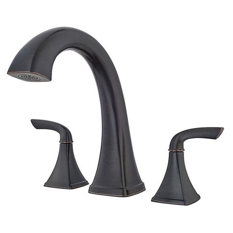 Pfister Bronson Tuscan Bronze 2 Handle Deck Mount Roman High Arc Bathtub Faucet At