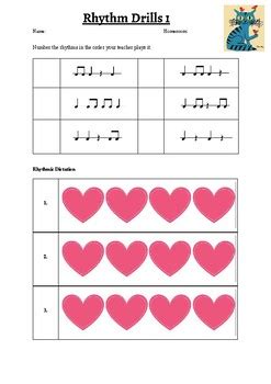 Rhythm Drills Worksheet 1 by Deon Entwisle | TPT