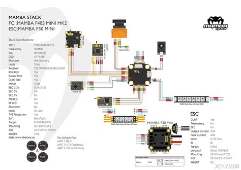Контроллер полета Diatone Mamba F405 Mini MK2 V1.2 купить - Интернет ...
