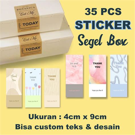 Jual Pcs Stiker Sticker Segel Box Seal Box Label Packaging