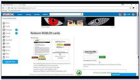 Redeem roblox card