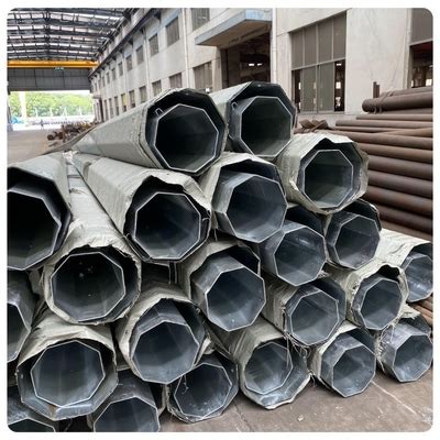 FT Polygonal Hot Dip Galvanized Electrical Power Steel Pole
