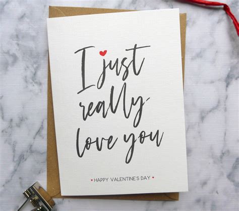 I Just Really Love You Happy Anniversaryvalentines Day Etsy