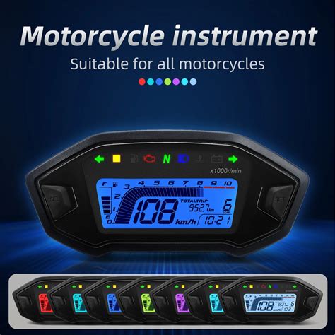 New Universal Motorcycle Lcd Digital Speedometer Backlight Motor