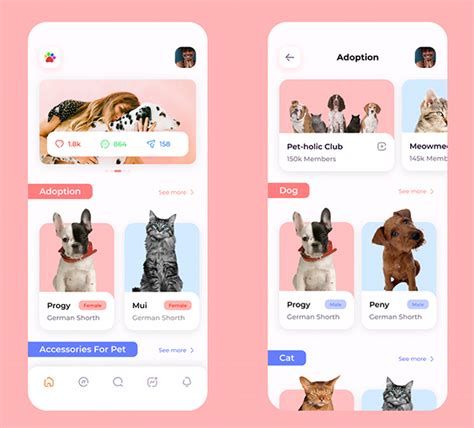 Pet Adoption Ui App Figma Freebie Resources Freebiesui