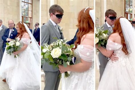 Blind Bride Blindfolds Sighted Groom And Guests So They Can Live A