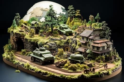 Premium AI Image | Diorama of World War II