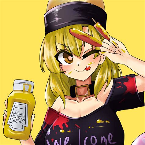 Safebooru 1girl Artist Request Bangs Black Shirt Blonde Hair Breasts Closed Mouth Eyebrows