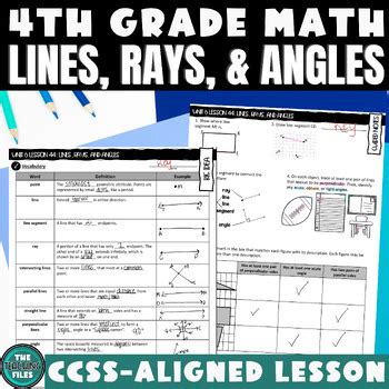 Lines And Angles Guided Notes Lesson Th Grade Math By The Teaching Files