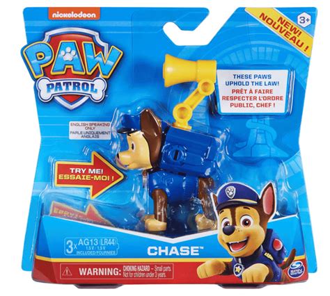 New Paw Patrol Chase Action Pack Pup Talking Chase On Uniforms Toy ...