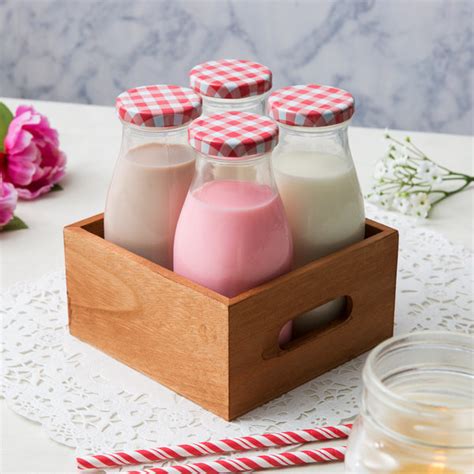 Acopa Red Plaid Milk Bottle Lid 12 Case