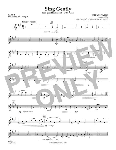 Sing Gently For Flexible Wind Band Pt Bb Clarinet Bb Trumpet