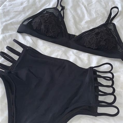 Victoria S Secret Swim Black Bikini Set Poshmark
